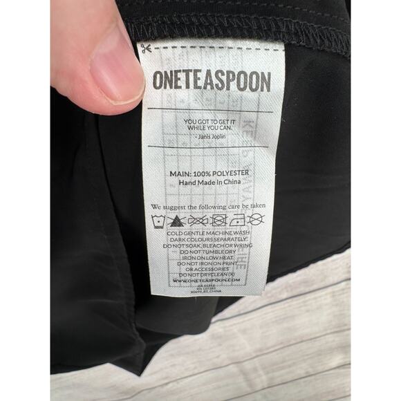 One TeaSpoon Split Elbow Open Back Sheath Mini Dress Women's Size XXS Black - Picture 9 of 14